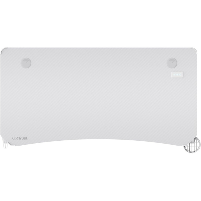 Ігровий стіл Trust Gaming GXT 709W Luminus RGB з підсвічуванням LED, 10 режимів, USB, білий, з тримачем для навушників та напоїв, 120 x 60 см