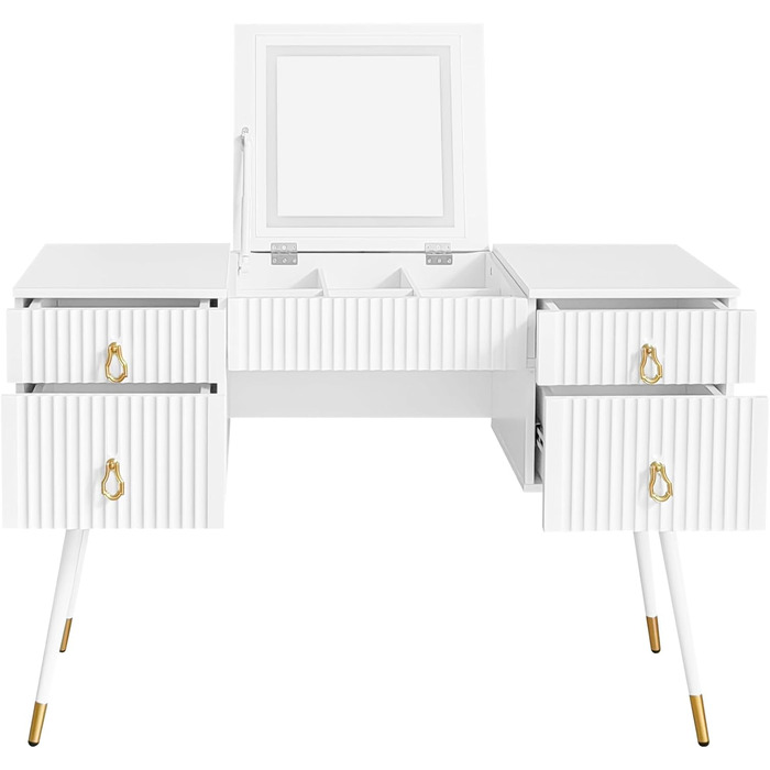 Сучасний туалетний столик ModernLuxe з дзеркалом та 5 висувними ящиками (100x76x40 см)