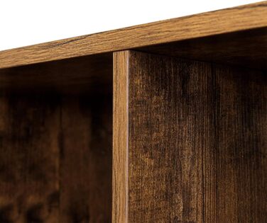 Стелаж VASAGLE для книг та зберігання, 6 відділень, для офісу, вітальні, спальні, в стилі рустік, колір: коричневий
