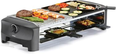 Кам'яна тарілка RACLETTE та тарілка для гриля на 8 осіб 2 шт. 221 см, 1400 Вт