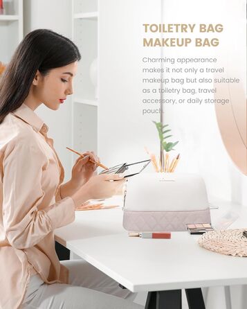 Сумка-мішок LOVEVOOK для подорожей: жіноча дорожня сумка-мішок з відділенням для взуття та мокрих речей, 2 шт. (35л, Beige & Khaki)