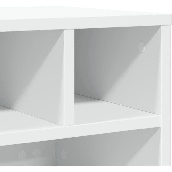 Підставка для принтера на колесах з місцем для зберігання, біла, з ДСП, для офісу та робочого кабінету