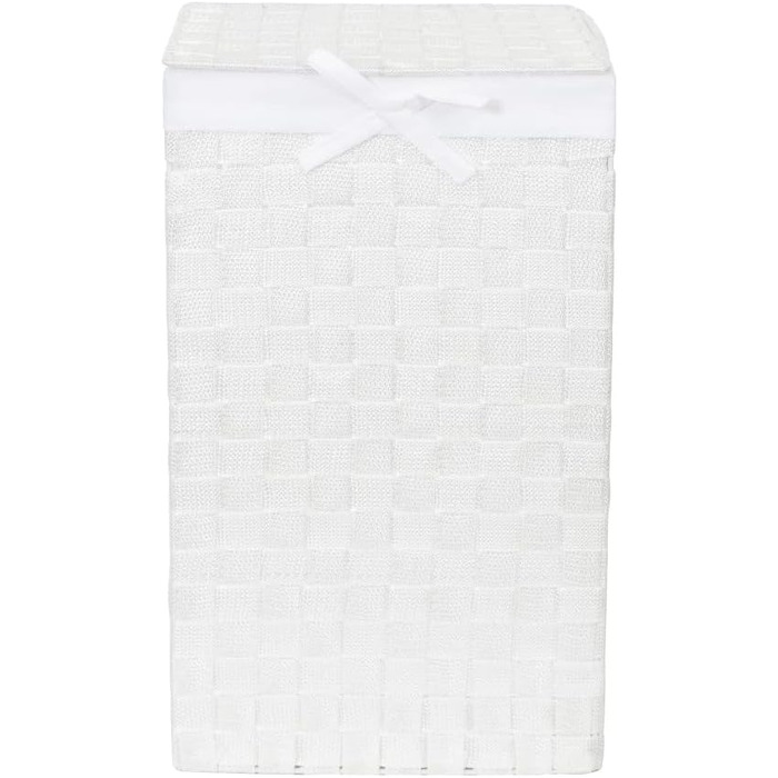 Кошик для білизни RAN6892 Stan з кришкою, ручками, плетіння, металевий каркас, знімний льняний вкладиш, 30 x 30 x 50 см, колір шоколадний