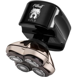 Чоловіча електробритва Skull Shaver Pitbull Gold Pro 4 голівки USB чорна