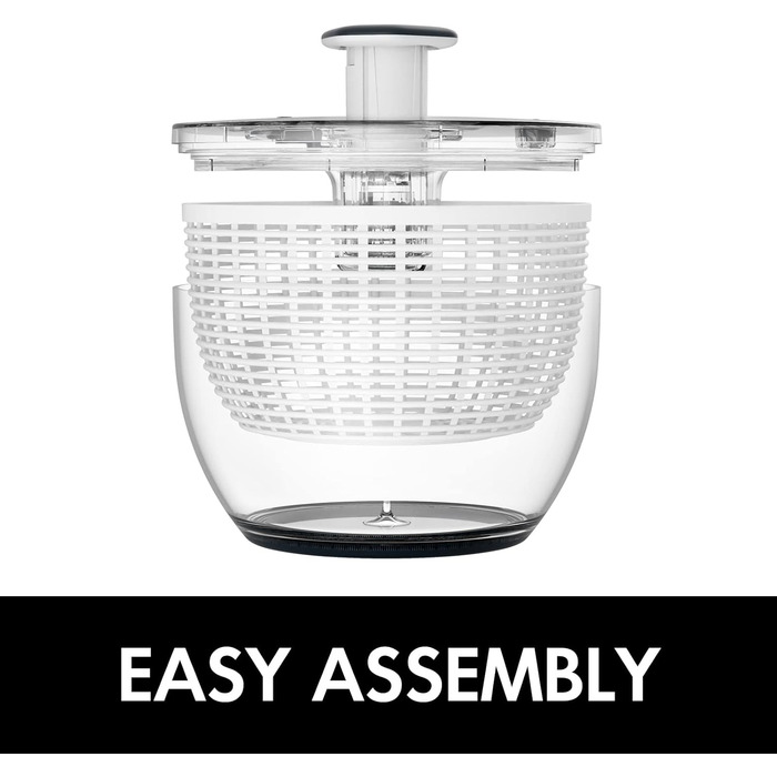 Салатниця-віджимник для салату Smile Mom, 6.3 л, велика, для кухні, білий/зелений