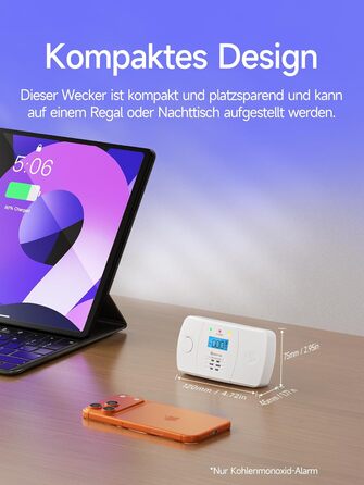 Датчик CO Heimann 722ESY з Wi-Fi, 10 років служби, сумісний з Tuya/SmartLife, EN50291