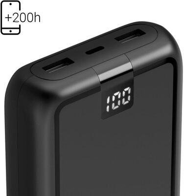 Портативний зарядний пристрій, антрацит, 24000mAh, USB-C, 2 шт.