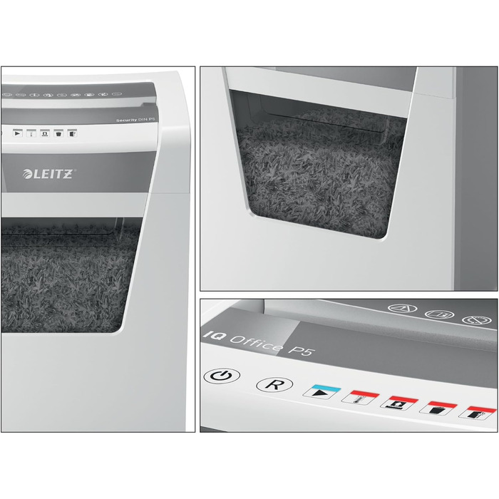 Шредер Leitz IQ Office P5 Mikroschnitt: 10 листів, для офісу, білий