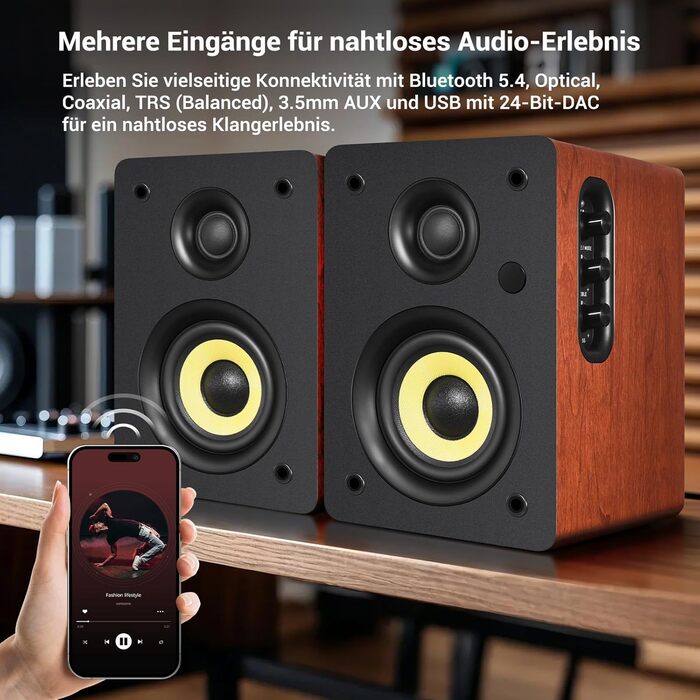 Акустичні колонки Sanyun SW208 3' Bluetooth 5.0 - 60W, 2.0, для ПК, з підсвічуванням, 3D-звук, USB DAC