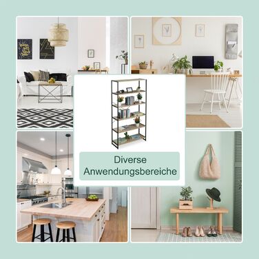 Стелаж Relaxdays з 6 секціями в індустріальному стилі