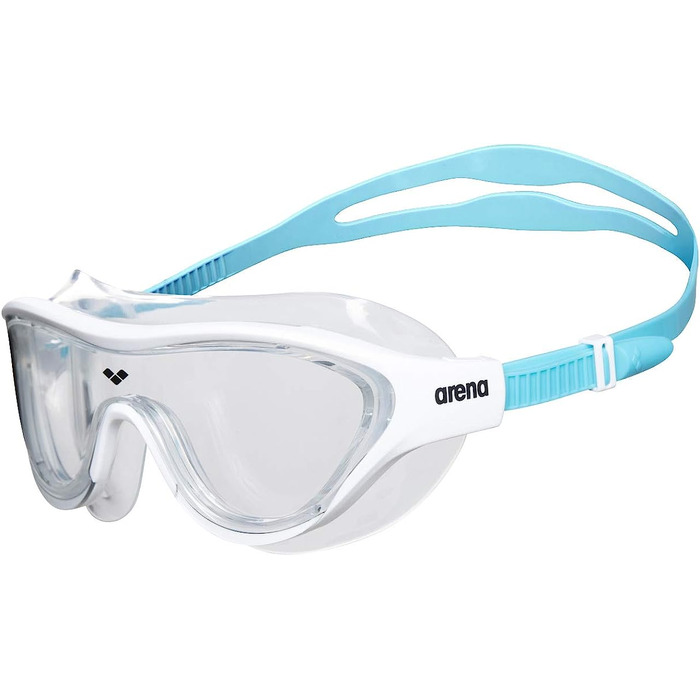 Дитячі плавальні окуляри для чоловіків і жінок the One Junior (Один розмір підходить всім, Синій (Прозорий синьо-блакитний), комплект з плавальними окулярами, білий)