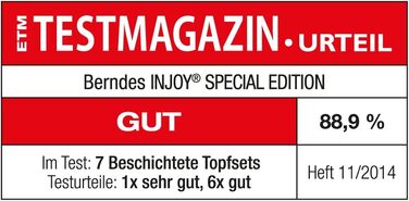 Каструля Berndes Injoy Special Edition з нержавіючої сталі, 5 літрів, з кришкою, для всіх типів плит (індукція)