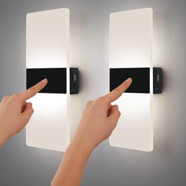 Акумуляторний настінний світильник Touch Dimmable, 4000 мАг, USB акумуляторний, магнітний, біле світло, 2 шт. и