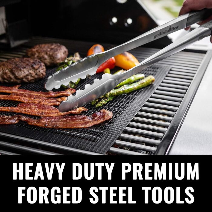 Преміум набір інструментів для гриля Grillaholics Grillwerkzeuge - Ідеальний подарунок для тата - 4-частинний набір посуду для гриля з дерев'яною коробкою