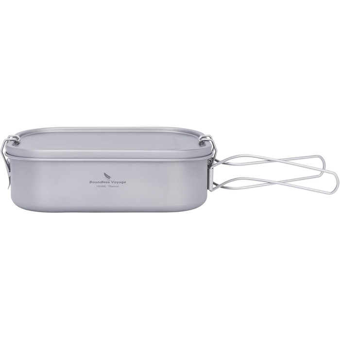 Ланчбокс iBasingo Titan 800мл з кришкою та ручкою, герметичний бенто-контейнер для кемпінгу, відпочинку та офісу. Безпечний для їжі посуд для подорожей, миється в посудомийній машині, Ti2081C