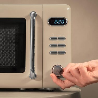 Мікрохвильова піч Cecotec Proclean 3010 Retro, 20 л, 700 Вт, механічна, 6 режимів, таймер до 30 хв, режим розморожування, вінтажний дизайн, зелений, сталевий корпус