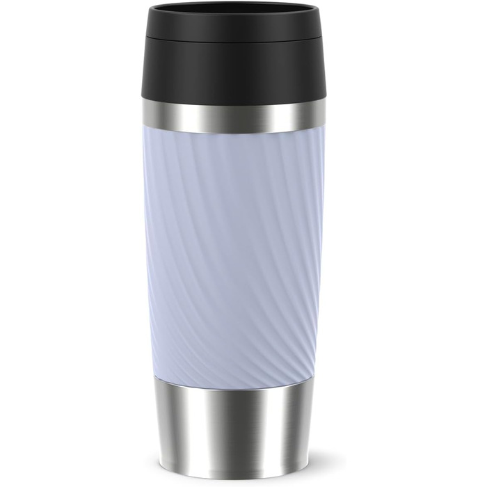Термокружка Emsa Travel Mug Classic Twist 0.36 л, лавандова, з кришкою Quick-Press, для гарячих та холодних напоїв