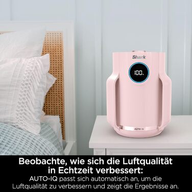 Повітряний фільтр Shark NeverChange HP150EU: для кімнат до 60 м², HEPA-фільтр на 5 років, уловлює 99,97% алергенів, авто-режим, тиха робота, LED-дисплей, білий