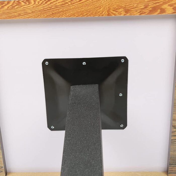 Стол кухонний Homewell квадратний на одній ніжці, 60x60x75 см, коричневий (вінтажний дизайн годинника), для 4 осіб