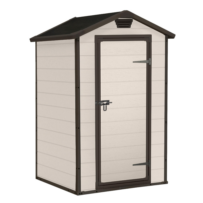 Садовий будиночок Keter Manor 4x3 м, пластиковий, коричневий - для дачі та саду
