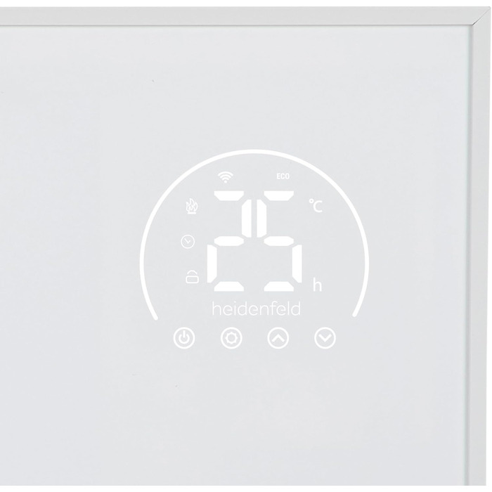 Інфрачервовий обігрівач Heidenfeld HF-HP140 | 300 Вт | 10 м² | Керування через додаток, пульт, сенсорна панель | Мобільний електрообігрівач з термостатом