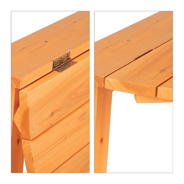 Розкладний столик напівкруглої форми Relaxdays з дерева