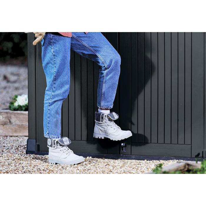 Keter Store-it-Out Midi контейнер для сміття 845 л, поліпропілен, водостійкий, сіро-чорний, з можливістю замикання, для вулиці