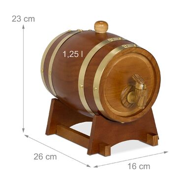 Діжка для віскі Relaxdays, 1,25 літра