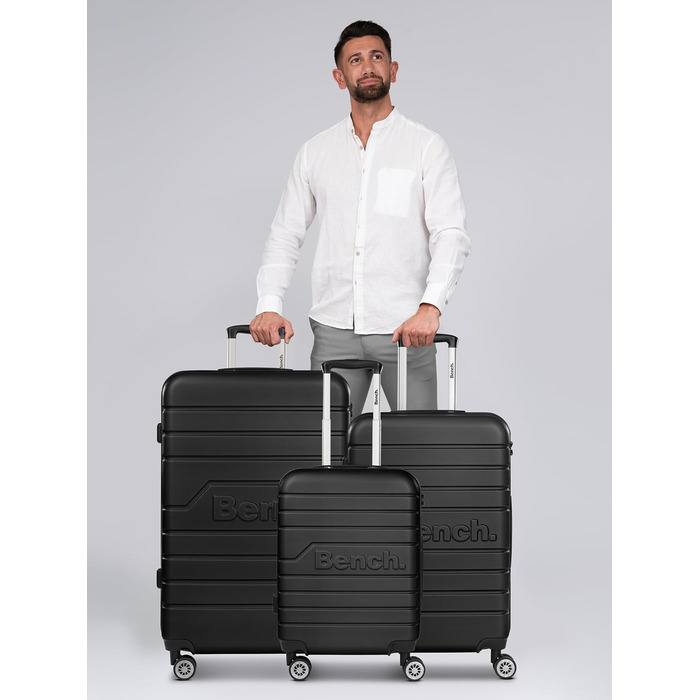 Набір валіз Hartgepäck Seattle 3-ті, чорний колір | ABS, 4 колеса, TSA-замок | для жінок та чоловіків