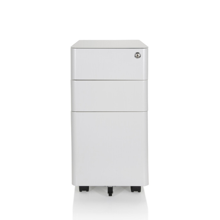 Контейнер на колесах COLOR I, метал білий (hjh OFFICE)