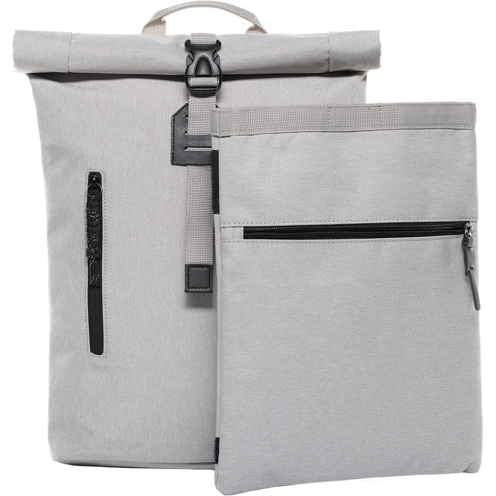 Рюкзак SONS OF ALOHA Roll-Top Slim & Small Daypack Alani - легкий міський рюкзак - перероблений ПЕТ, водовідштовхувальний - зі знімним чохлом для ноутбука 14-футовий велосипедний рюкзак (White-beach)