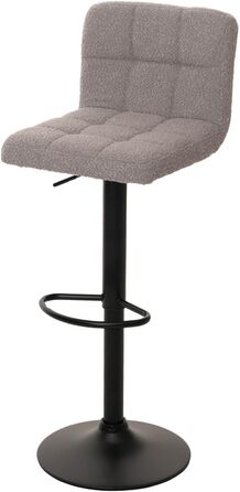 Набір з 2 барних стільців Mendler HWC-G87, регульовані по висоті, обертаються, тканина Boucle, сірий, FSC®