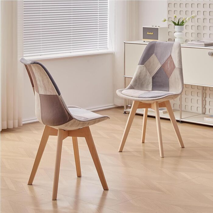 Стільці для їдальні GrandCA HOME: дерев'яні, з масиву бука, в стилі ретро, комплект на 2 шт.