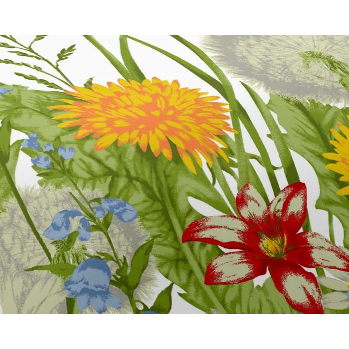 Постільна білизна Fleuresse Mako Satin, Літня квіткова галявина, барвиста (155 x 220 см, односпальна)