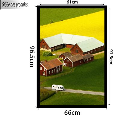 Набір фоторамок 3 шт 70x50 см Чорні дерев'яні рамки для фото, картин, постерів 61x91.5 см