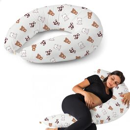 Підтримка для вагітних Stillkissen XXL 200x70 см. Подушка для годування та сну, бамбук, ергономічна, для вагітних та годуючих, з бавовняним чохлом, 100% бавовна, багатофункціональна