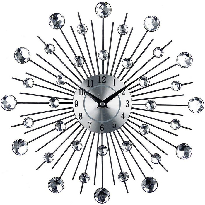 Настінний годинник Timelike 3D Crystal Art Dial 33 см сріблястий
