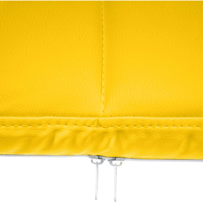 Крісло CLP Canada - м'яке крісло з штучної шкіри, чорний металевий каркас, колір: жовтий