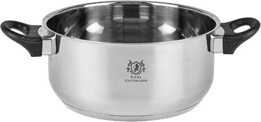 Набір каструль з нержавіючої сталі Induktion 3-х частинний - для всіх типів плит - з кришкою з термостійкого скла - з мірною шкалою