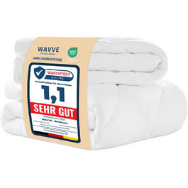 Комплект постільної білизни WAVVE: ковдра 135x200 для всіх сезонів (2 шт.) - ковдра 135x200, літня ковдра 135x200, зимова ковдра 135x200, стегане покривало 135x200, білий