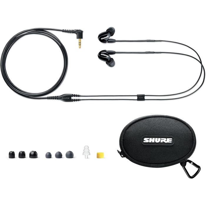 Навушники-вкладиші Shure AONIC 3, звукоізоляція, знімний кабель 3,5 мм, сумісні з Apple та Android