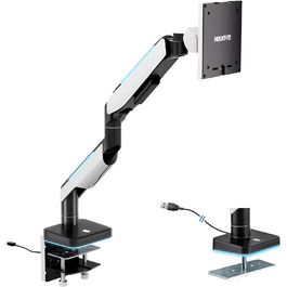 Кріплення для монітора Mount-It! Heavy Duty Ultrawide до 49 дюймів, 20 кг, VESA 75x75/100x100, RGB-підсвічування, кріплення для моніторів Samsung Odyssey G9