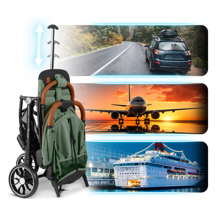 Дитячий прогулянковий візок Nukido Paseo, чорний, з амортизаторами