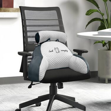 Комфортне крісло-подушка для читання, 70x50 см, сірий, з підголовником та підлокітниками