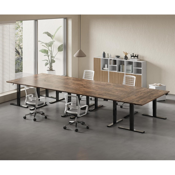 Регульований стіл Homall 200x80 см з USB-портом, електричний, з органайзером для кабелів, пам'ять налаштувань, комп'ютерний стіл