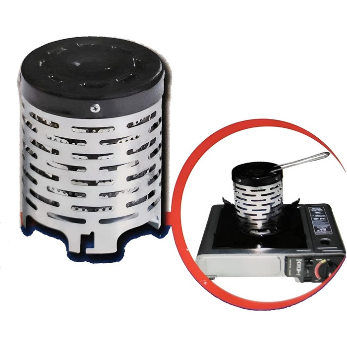 Газовий набір для кемпінгу Greenpoint з кейсом та 8 балончиками газу, туристичний газовий пальник