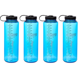 Пляшка для води Nalgene HDPE, широкий мундштук, без бісфенолу А, 1,42 л, унісекс для дорослих, синя 4 упаковки