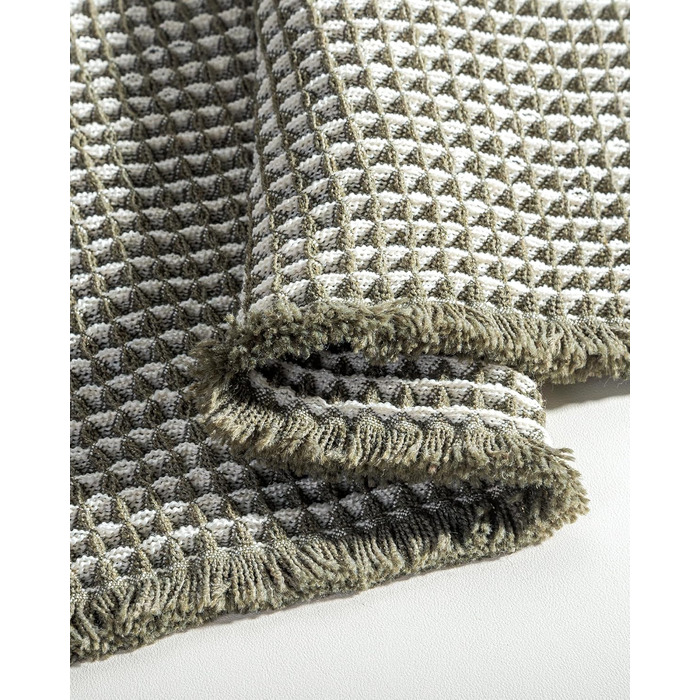 Набір килимків для ванної кімнати: антиковзаючі килимки, набір 2 шт., бохо-стиль, для ванної, спальні, вітальні, 51 x 120 см + 41 x 61 см, коричнево-білий (зелено-білий)