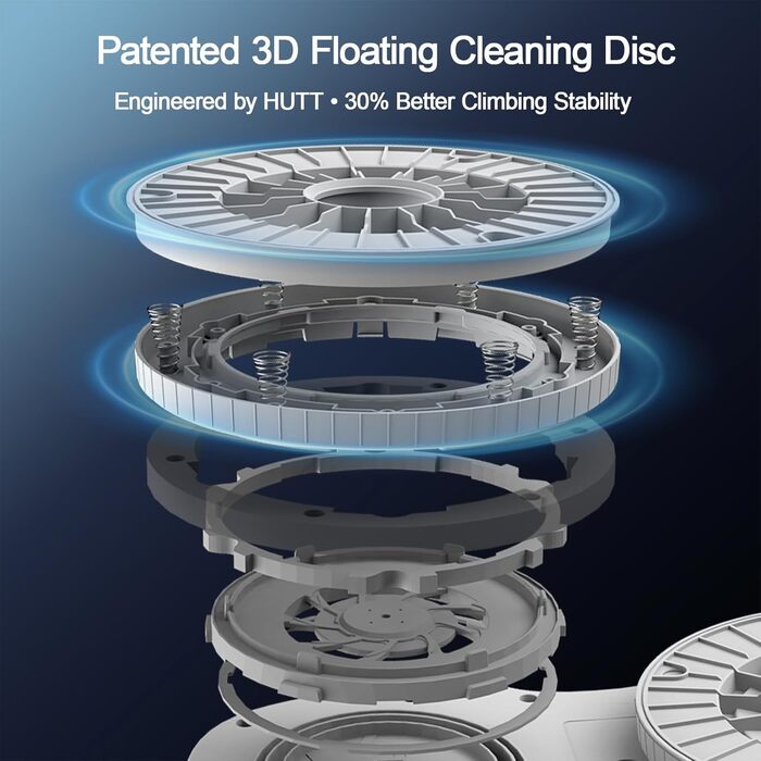 Робот-прибиральник вікон Hutt S7+ з функцією розпилення, 5500Pa, 3D-подушка, 80 мл, автоматичний, з набором ганчірок