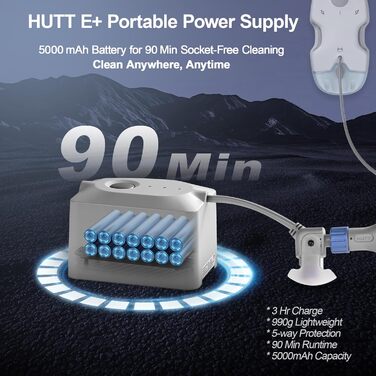 Робот-прибиральник вікон Hutt S7+ з функцією розпилення, 5500Pa, 3D-подушка, 80 мл, автоматичний, з набором ганчірок